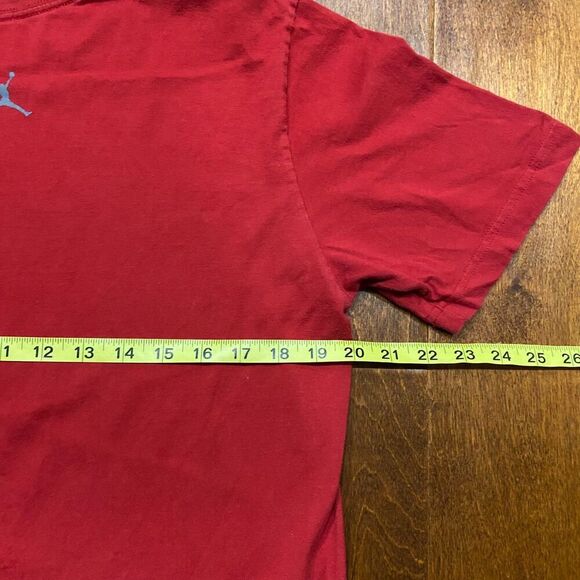 Jordan Flight Flight Mascot Red Black Cotton Blend T-Shirt Men's Size Medium - Picture 7 of 8